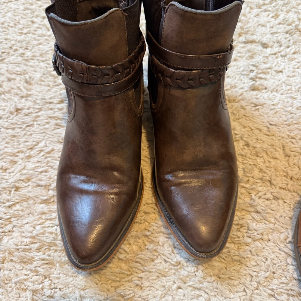 Brown Leather Ankle Boots